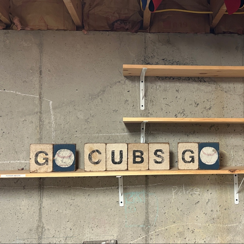 Rustic 'Go Cubs Go' Wall Decor